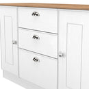 Westminster Ready Assembled 2 Door 3 Drawer Sideboard in White Ash & Riviera Oak