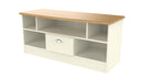 Westminster Ready Assembled 1 Drawer TV & Media Unit in Cream Ash & Riviera Oak