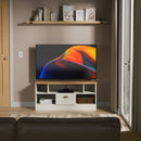 Westminster Ready Assembled 1 Drawer TV & Media Unit in Cream Ash & Riviera Oak