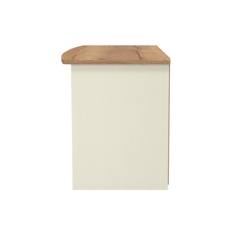 Westminster Ready Assembled 1 Drawer TV & Media Unit in Cream Ash & Riviera Oak