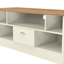 Westminster Ready Assembled 1 Drawer TV & Media Unit in Cream Ash & Riviera Oak