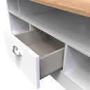 Westminster Ready Assembled 1 Drawer TV & Media Unit in White Ash & Riviera Oak