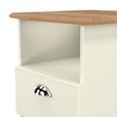 Westminster Ready Assembled Bottom Drawer Lamp Table in Cream Ash & Riviera Oak