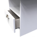 Westminster Ready Assembled Bottom Drawer Lamp Table in White Ash & Riviera Oak