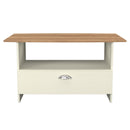 Westminster Ready Assembled Bottom Drawer Coffee Table in Cream Ash & Riviera Oak