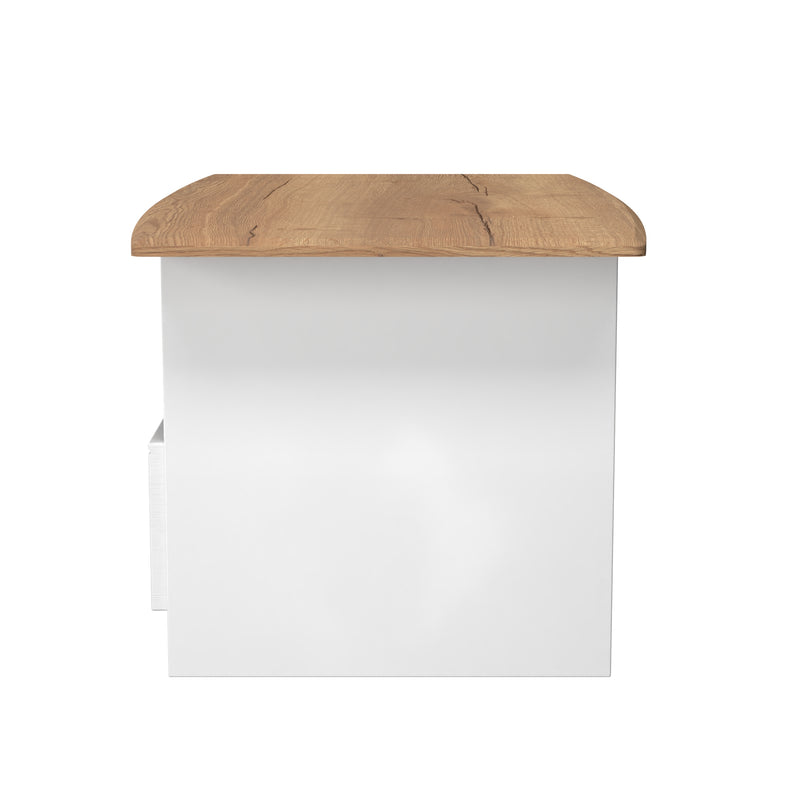 Westminster Ready Assembled Bottom Drawer Coffee Table in White Ash & Riviera Oak