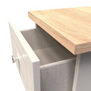 Lynton Ready Assembled 3 Drawer Bedside Cabinet in Kashmir Ash & Bardolino Oak