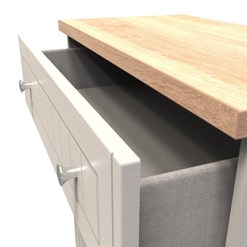 Lynton Ready Assembled 5 Drawer Chest in Kashmir Ash & Bardolino Oak