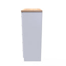 Lynton Ready Assembled 5 Drawer Chest In Porcelain Ash & Bardolino Oak