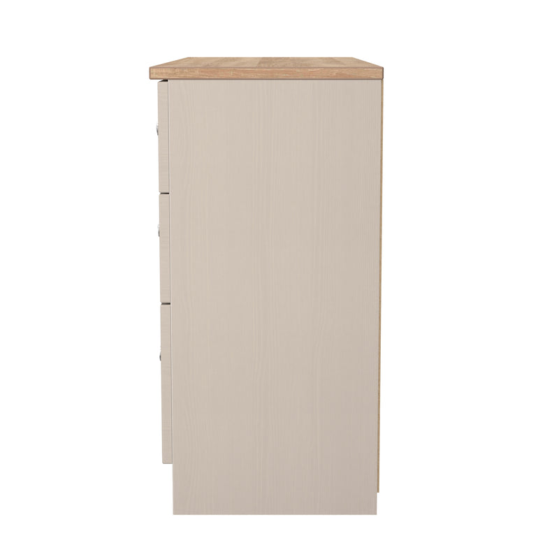 Lynton Ready Assembled 6 Drawer Wide Chest in Kashmir Ash & Bardolino Oak