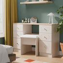 Lynton Ready Assembled Double Pedestal Desk in Kashmir Ash & Bardolino Oak