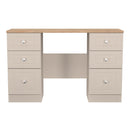 Lynton Ready Assembled Double Pedestal Desk in Kashmir Ash & Bardolino Oak