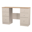 Lynton Ready Assembled Double Pedestal Desk in Kashmir Ash & Bardolino Oak