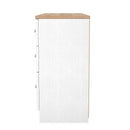 Lynton Ready Assembled Double Pedestal Desk In Porcelain Ash & Bardolino Oak