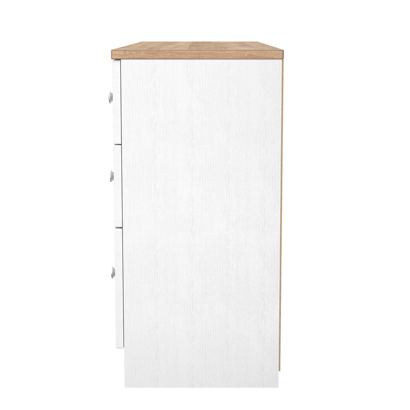 Lynton Ready Assembled Double Pedestal Desk in Porcelain Ash & Bardolino Oak