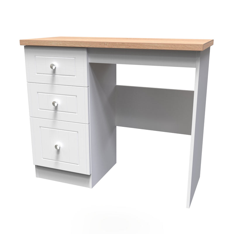 Lynton Ready Assembled Vanity In Porcelain Ash & Bardolino Oak