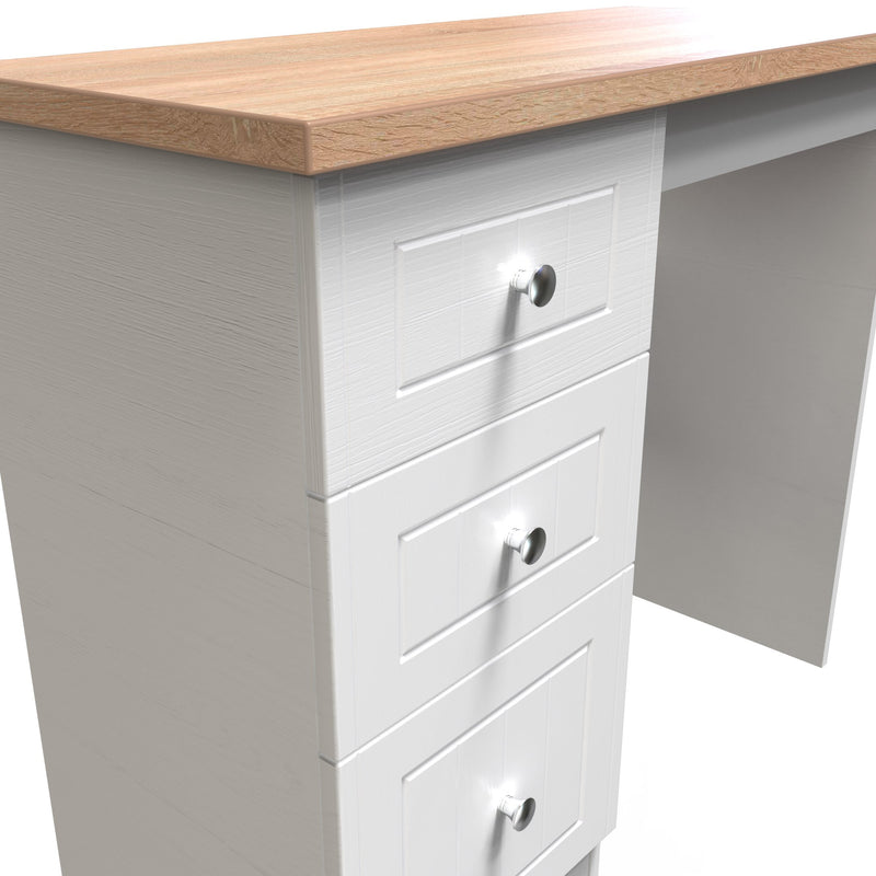 Lynton Ready Assembled Vanity In Porcelain Ash & Bardolino Oak