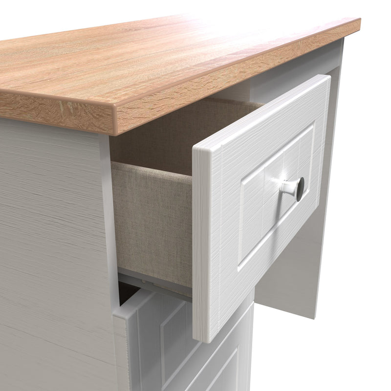 Lynton Ready Assembled Vanity In Porcelain Ash & Bardolino Oak