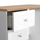 Lynton Ready Assembled Vanity In Porcelain Ash & Bardolino Oak