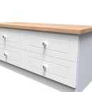 Lynton Ready Assembled 4 Drawer Bed Box in Porcelain Ash & Bardolino Oak