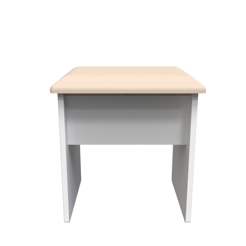 Lynton Ready Assembled Stool in Porcelain Ash & Bardolino Oak