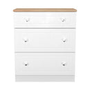 Lynton Ready Assembled 3 Drawer Deep Chest In Porcelain Ash & Bardolino Oak