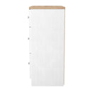 Lynton Ready Assembled 3 Drawer Deep Chest In Porcelain Ash & Bardolino Oak