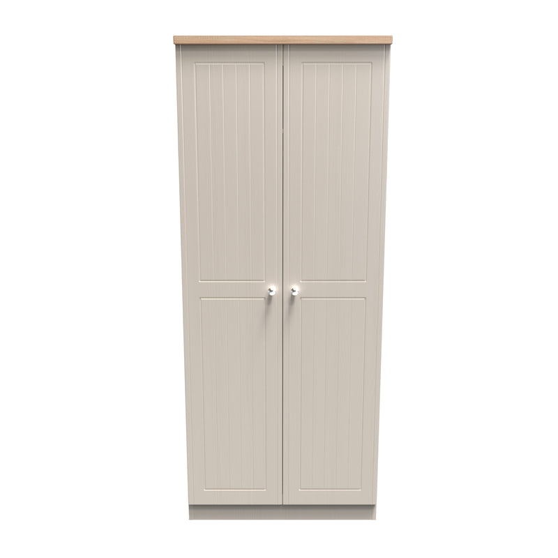 Lynton Ready Assembled 2 Door Wardrobe in Kashmir Ash & Bardolino Oak