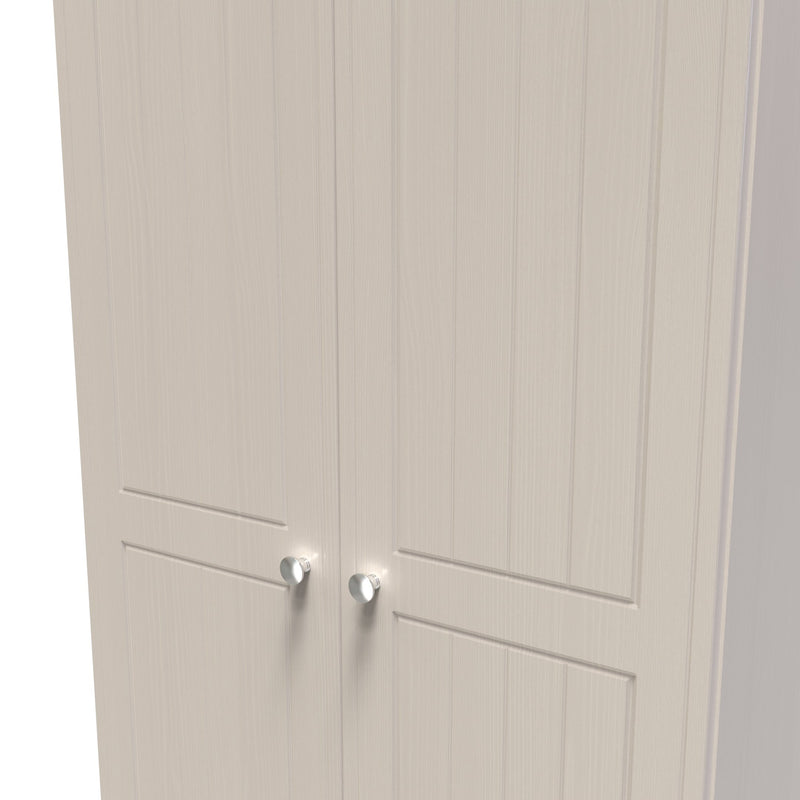 Lynton Ready Assembled 2 Door 2 Drawer Wardrobe In Kashmir Ash & Bardolino Oak