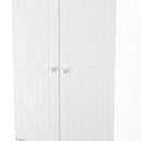 Lynton Ready Assembled 2 Door 2 Drawer Wardrobe In Porcelain Ash & Bardolino Oak