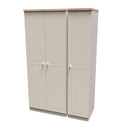 Lynton Ready Assembled Triple Plain Wardrobe In Kashmir Ash & Bardolino Oak