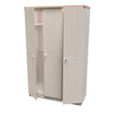 Lynton Ready Assembled Triple Plain Wardrobe In Kashmir Ash & Bardolino Oak