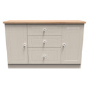 Lynton Ready Assembled 2 Door 3 Drawer Sideboard in Kashmir Ash & Bardolino Oak