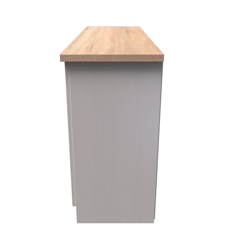 Lynton Ready Assembled 2 Door 3 Drawer Sideboard in Kashmir Ash & Bardolino Oak