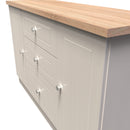 Lynton Ready Assembled 2 Door 3 Drawer Sideboard in Kashmir Ash & Bardolino Oak