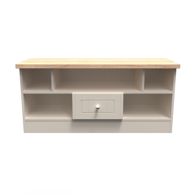Lynton Ready Assembled 1 Drawer TV & Media Unit In Kashmir Ash & Bardolino Oak
