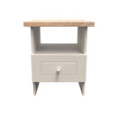 Lynton Ready Assembled Bottom Drawer Lamp Table In Kashmir Ash & Bardolino Oak