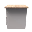 Lynton Ready Assembled Bottom Drawer Lamp Table In Kashmir Ash & Bardolino Oak