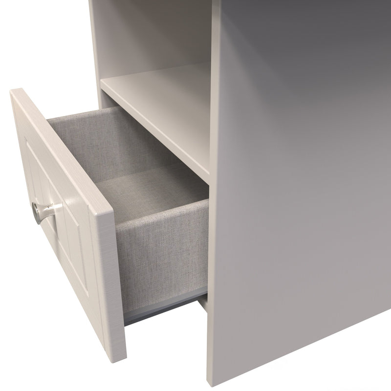 Lynton Ready Assembled Bottom Drawer Lamp Table In Kashmir Ash & Bardolino Oak