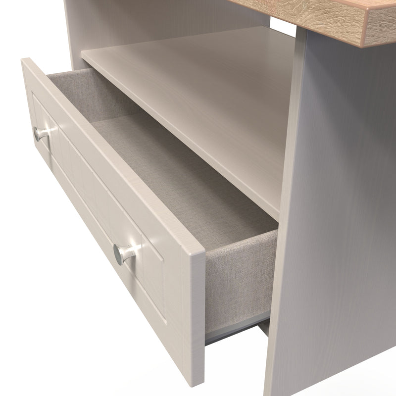 Lynton Ready Assembled Bottom Drawer Coffee Table In Kashmir Ash & Bardolino Oak