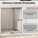 HOMCOM Kitchen Cupboard Bin with 40L Dual Compartment, Pull Out Bin, Grey