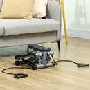 SPORTNOW Mini Stepper, Compact Step Machine Exerciser with Resistance Bands