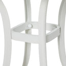 Outsunny Cast Aluminium Bistro Table With Umbrella Hole, White