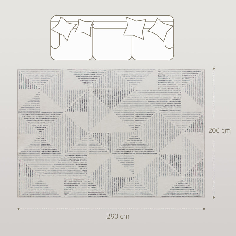 HOMCOM Non-Slip Large Rug for Living Room