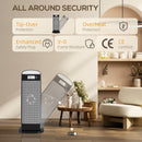 HOMCOM 2000W Fan Space Heater With 4 Modes, Adjustable Thermostat, Black