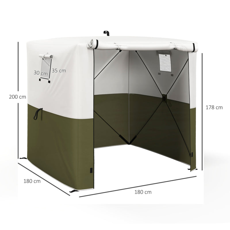 Outsunny 2 x 2m Pop Up Gazebo with Sides Easy up Party Tent with Carry Bag