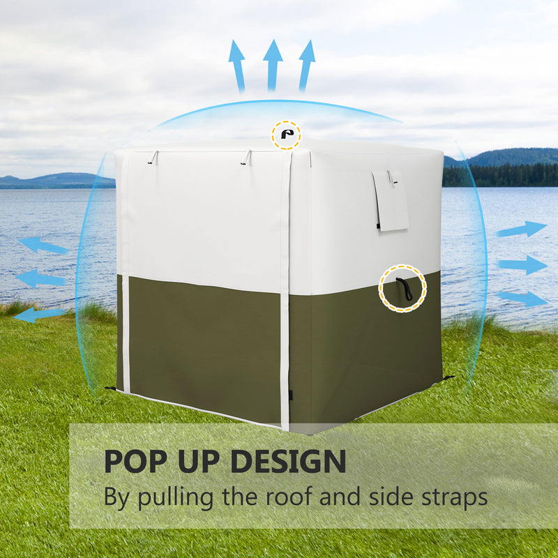 Outsunny 2 x 2m Pop Up Gazebo with Sides Easy up Party Tent with Carry Bag