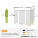 Outsunny Outdoor Garden Storage Shed for Patio Grey Wood Grain
