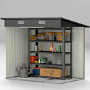 Outsunny Outdoor Garden Storage Shed for Patio Grey Wood Grain