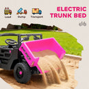 AIYAPLAY 12V Kids Ride on Car, Kids UTV with Electric Dump Bed, Pink